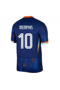 Fotbalové Dres Nizozemí Memphis Depay #10 Venkovní Oblečení ME 2024 Krátký Rukáv